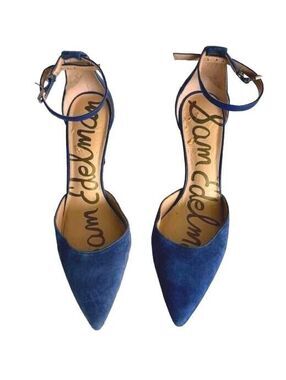 Sam Edelman Harlow Blue Suede D'Orsay Pumps Size 10